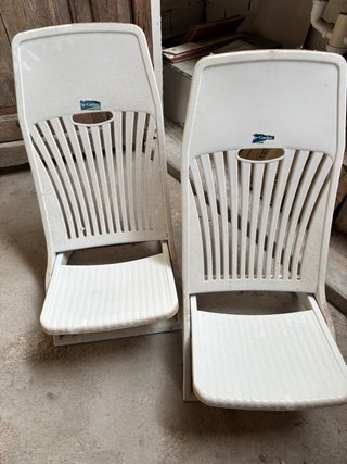 2 Sillas Plegables Playa Spa-Garden Blancas