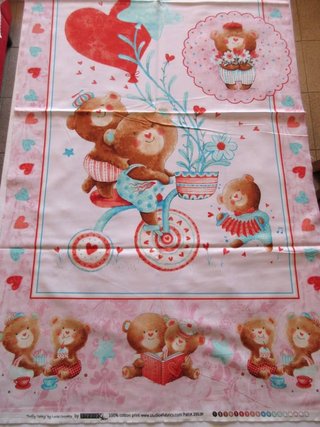 Tessuto Orsacchiotti Puffy Pannello 59,5x109cm