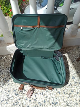 Maleta grande Rodelle verde y marrón