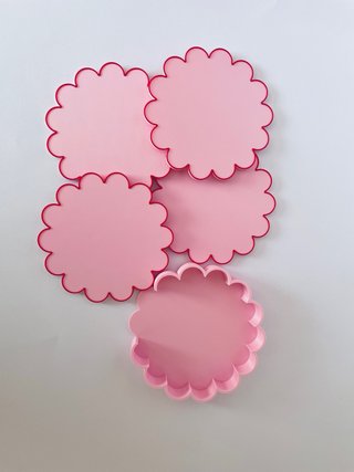 Juego de posavasos 3D con soporte