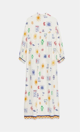 Vestido largo estampado Zara Talla M