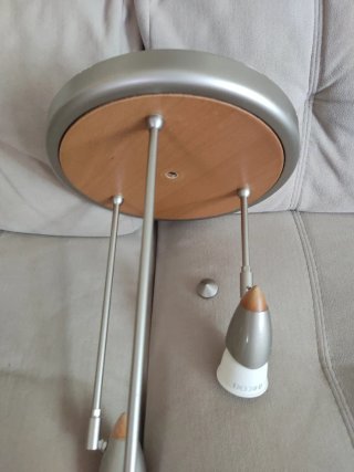 Lámpara de techo moderna metal y madera