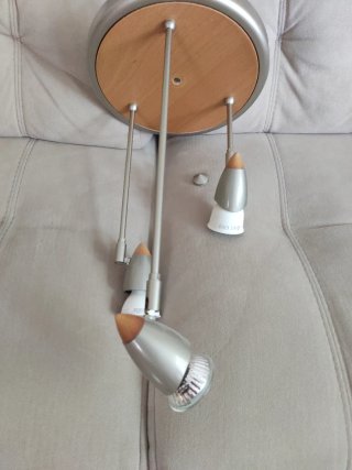 Lámpara de techo moderna metal y madera