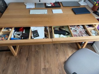 Mesa de roble para escritorio
