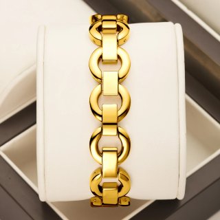 Reloj Mujer Dorado con Cristales