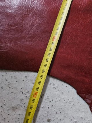 Ritagli pelle bordeaux 186 cm x 133 cm