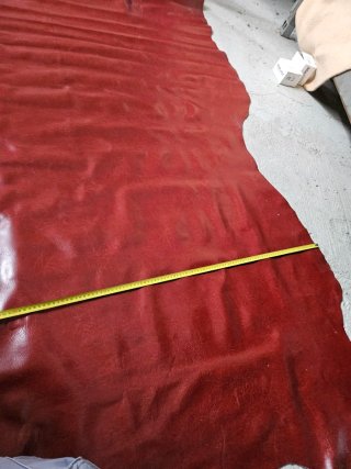 Ritagli pelle bordeaux 186 cm x 133 cm