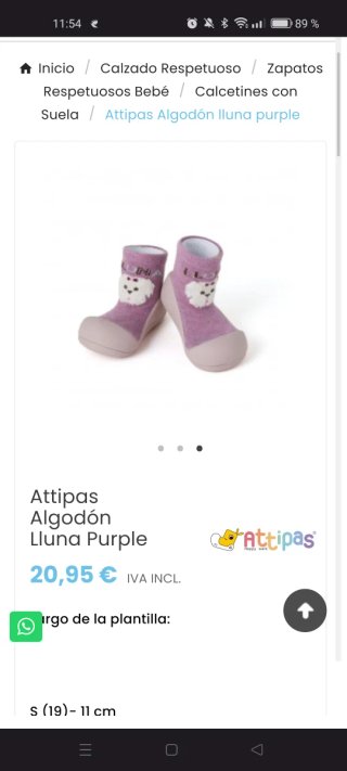 Zapatillas Attipas T. 20