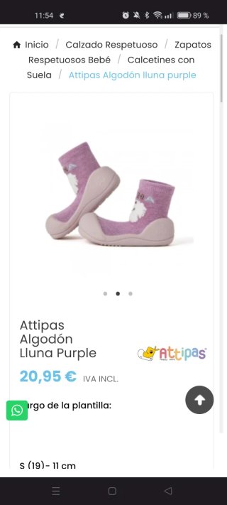 Zapatillas Attipas T. 20