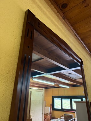 Espejo de madera tallada