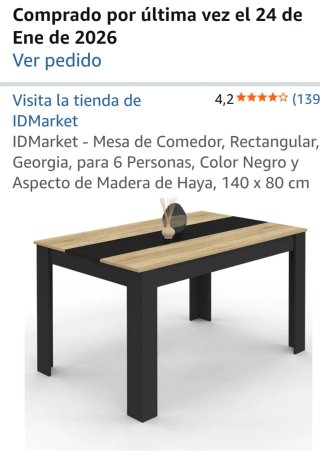 Mesa Comedor Rectangular IDMarket Georgia
