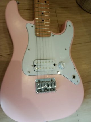 Guitarra Eléctrica Infantil Rosa Pastel
