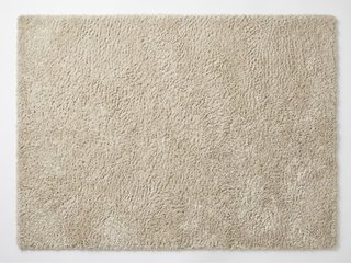 Alfombra mullida beige pelo largo