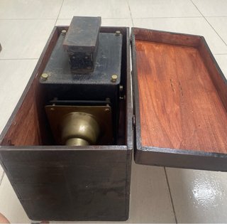Lote aparatos fotografía antiguos madera