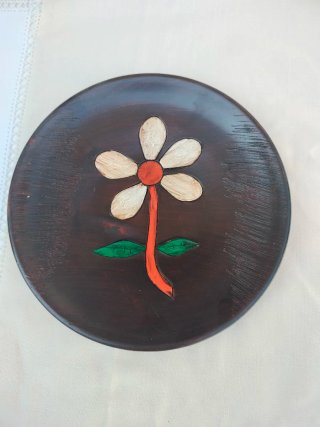2 Platos Decorativos Florales