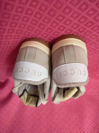 Zapatillas Gucci Mujer Talla 37 Beige/Rosa, Verde