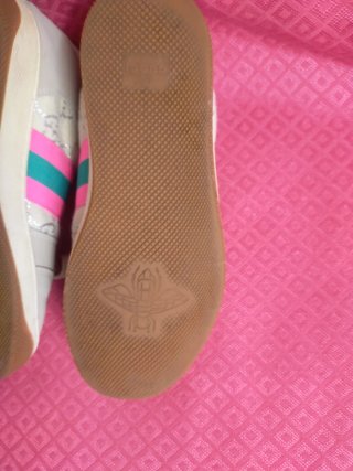Zapatillas Gucci Mujer Talla 37 Beige/Rosa, Verde