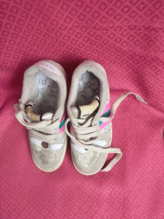 Zapatillas Gucci Mujer Talla 37 Beige/Rosa, Verde