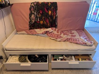 Cama individual - 2 colchones
