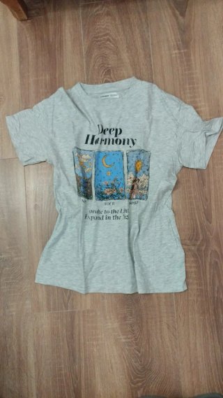 Camiseta Pull&Bear Gris Talla XS