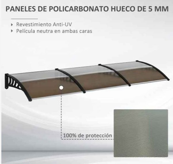 Tejadillo de Protección 303x96x27 cm