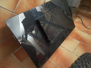 Campana extractora cristal negra