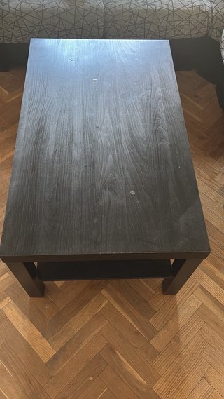 Mesa de centro negra madera