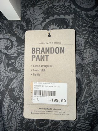 Carhartt Brandon Pant Short Negro