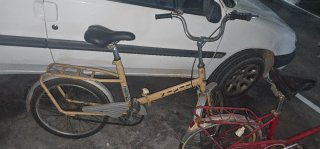 Bicicleta plegable vintage color beige alemana