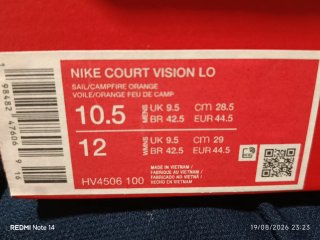 Nike Court Vision Low Talla 44.5 Nuevas