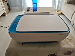 Impresora Escáner HP Azul y Blanca