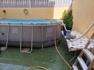 Piscina Bestway Power Steel Azul y Gris