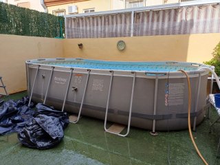 Piscina Bestway Power Steel Azul y Gris