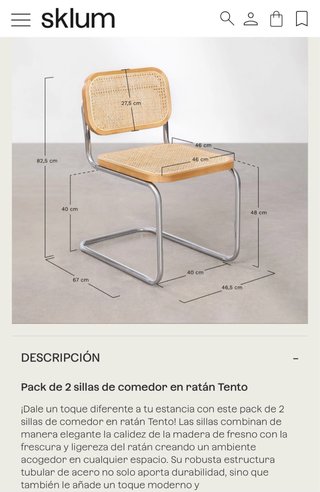 Sillas de ratán Tento - Sklum