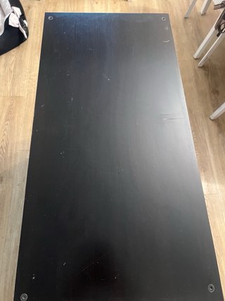 Mueble Comedor Negro con Cestas Marrones