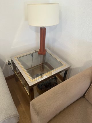 Juego Mesas Vintage Cristal y Cromo
