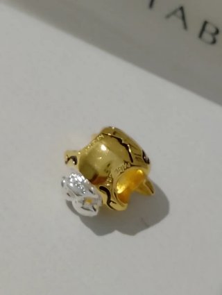 Charm Pandora Tigre Dorado y Plateado