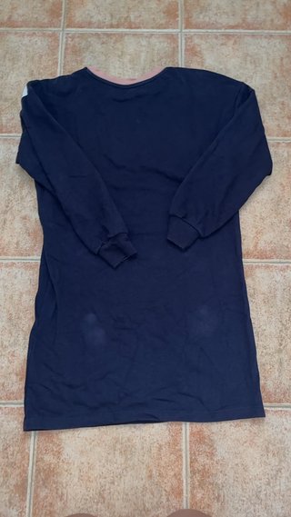 Vestido sudadera azul y rosa