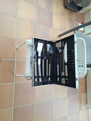 Maletín Barbacoa Acero Inox. Utensilios
