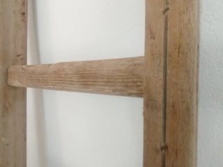 Escalera de madera antigua 192cm x 42cm.