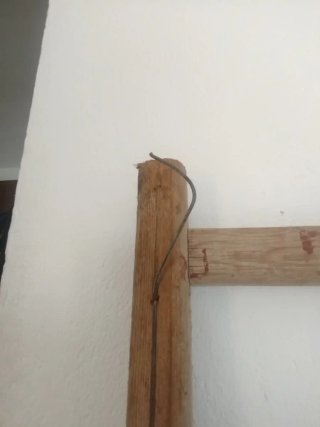 Escalera de madera antigua 192cm x 42cm.