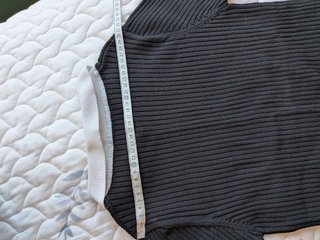 Top de punto cuello camisa negro y blanco
