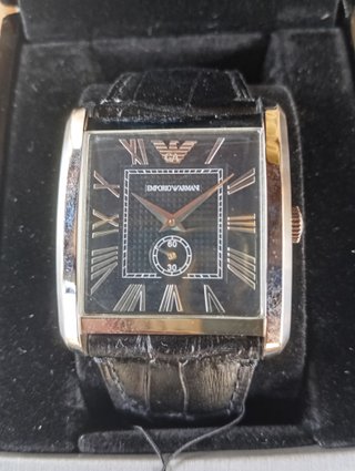 Reloj Emporio Armani Negro y Plateado