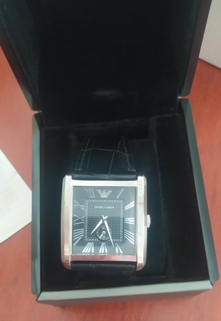 Reloj Emporio Armani Negro y Plateado