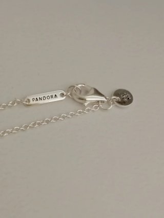 Conjunto Pandora Corazón Plata y Rosa