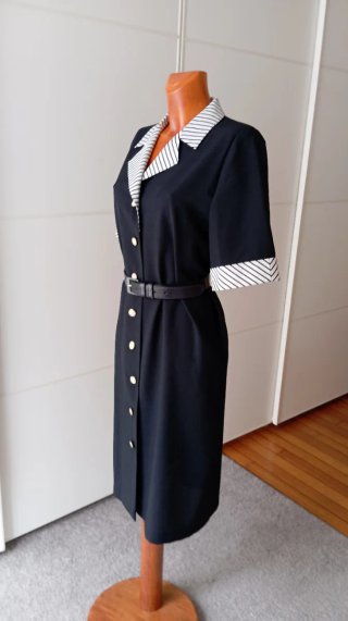 Vestido vintage look oficina. Vestido secretaria