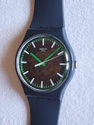 Swatch Graphite Pay! Negro y Verde
