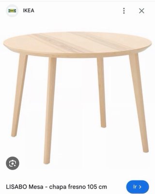 Mesa redonda madera Ikea Lisabo