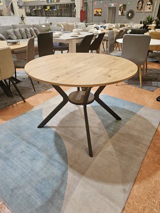 Mesa Redonda Madera y Metal Extensible
