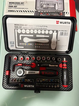 Wurth Juego Herramientas Carraca Giratoria 42 Piez